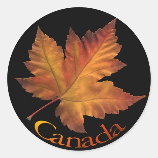 Stickers Souvenir Canada Stickers Feuille d'érable (Devant)