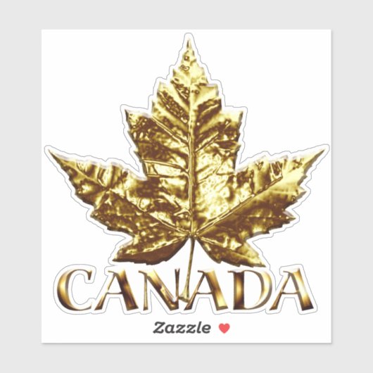 Stickers Souvenir Canada Stickers Maple Leaf Or (Feuille)