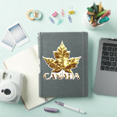 Stickers Souvenir Canada Stickers Maple Leaf Or (Couverture iPad)