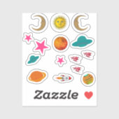 Stickers Space et Ufo pour le dos de IPhone (Feuille)