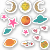 Stickers Space et Ufo pour le dos de IPhone (Recto)