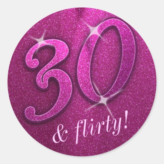 Stickers Sparkly 30 et Flirty Birthday Party (Devant)