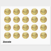 Stickers Sparkly Gold Retirement (Feuille)