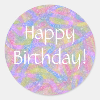 Stickers - Sparkly Pastel Rainbow