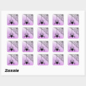 Stickers Spider Web Halloween noir et violet (Feuille)