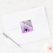 Stickers Spider Web Halloween noir et violet (Enveloppe)