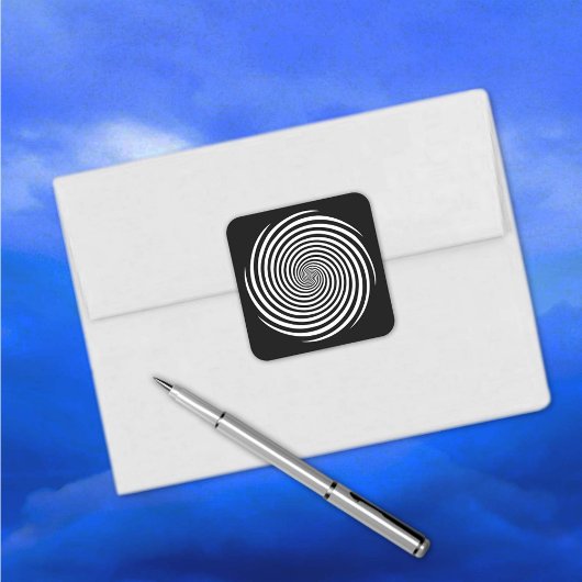 Stickers spirale d'hypnose, Arrière - plan noir