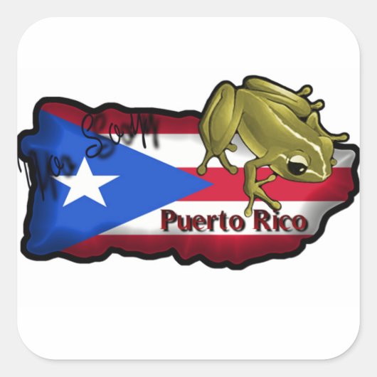Stickers Square Yo Soy Puerto Rico (Devant)