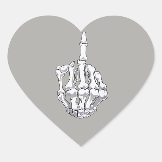Stickers squelette à doigt moyen (Devant)