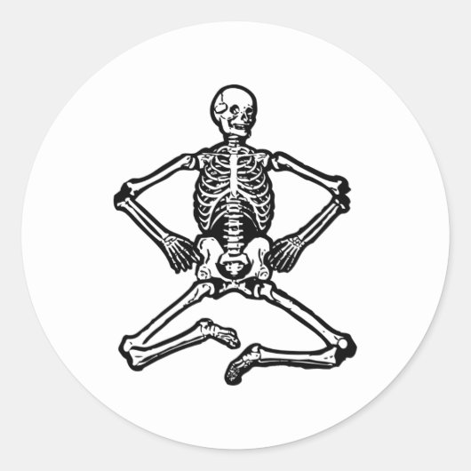 Stickers squelette d'Halloween (Devant)