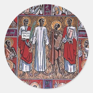 Stickers: St. Charles Lwanga & Metgezellen Ronde Sticker