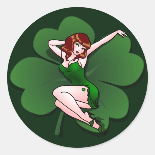 Stickers St. Partick's Lucky Charm Pin-up Sticker (Devant)