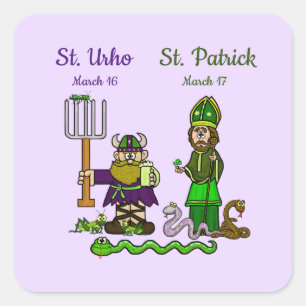 Stickers St. Urho et St. Patrick