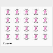 Stickers Stalker Walker en ruban rose (Feuille)