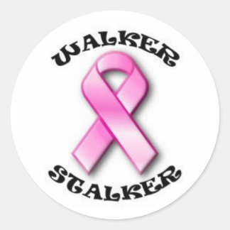 Stickers Stalker Walker en ruban rose