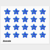 Stickers Star Blue Dalhia (Feuille)