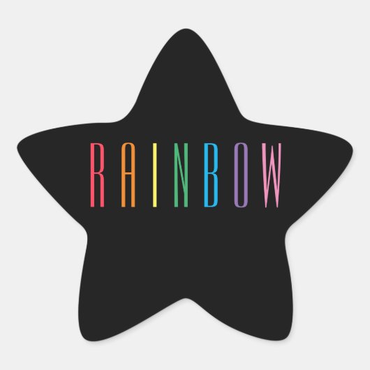 Stickers Star RAINBOW / Noir (Devant)