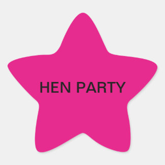 Stickers Star Rose Hen Party