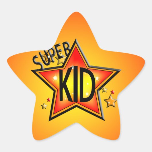 Stickers Star Super Kid Star (Devant)