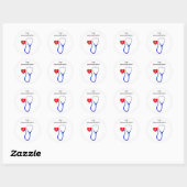 Stickers Stethoscope et Coeur (Feuille)