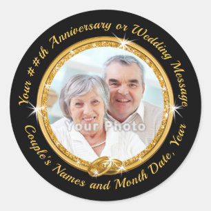 Stickers Stickers Enveloppe Or Photo Personnalisée