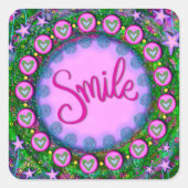 Stickers Stickers Smile Whimsical Purple Fun Inspi (Devant)