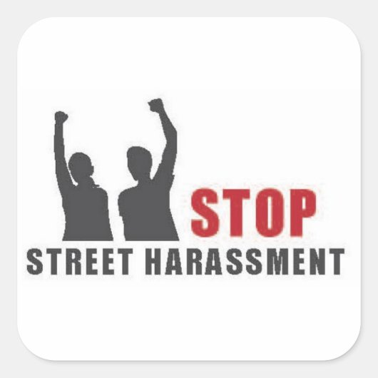 Stickers Stop Street Harassment Personnes - grand (Devant)