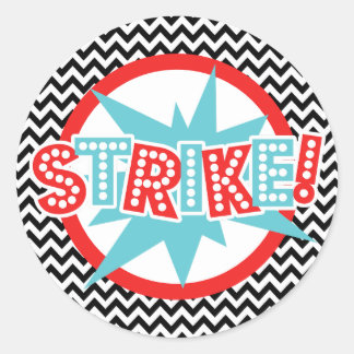 Stickers Strike Retro Chevron Bowling