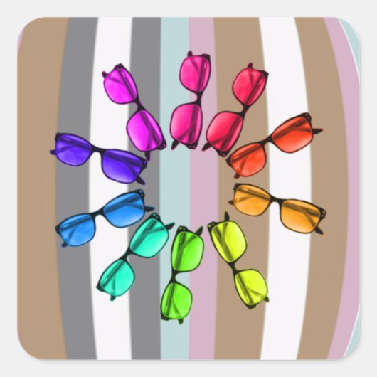 Stickers Stripes et lunettes de vue (Devant)