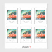 Stickers Style Photo Instantané Retro (Feuille)