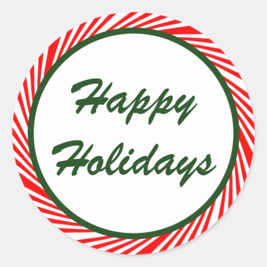 Stickers Sucre de canne de menthe à la frontière d (Devant)