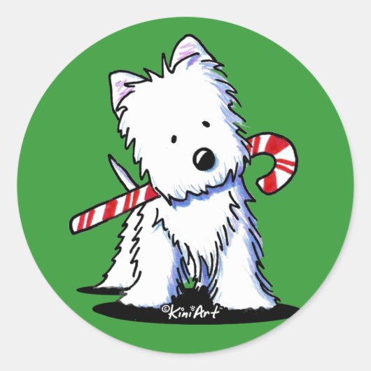 Stickers Sucre de canne Westie (Devant)