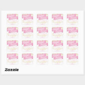 Stickers Sucre & Épice Rose & Or Striped Faveur (Feuille)