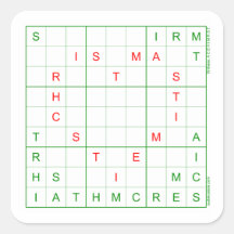Stickers Sudoku - Coeur de Noël