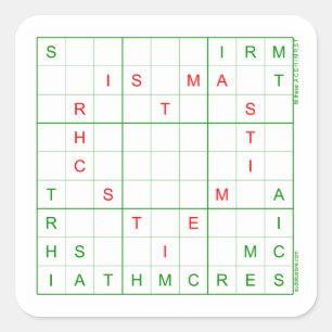 Stickers Sudoku - Coeur de Noël