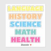 Stickers Sujet de l'école, esthétique (Feuille)