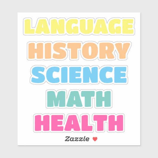 Stickers Sujet de l'école, esthétique (Feuille)