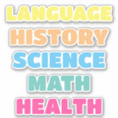 Stickers Sujet de l'école, esthétique (Devant)