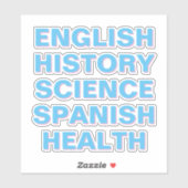 Stickers Sujet de l'école, esthétique (Feuille)