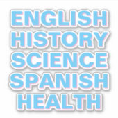 Stickers Sujet de l'école, esthétique (Devant)