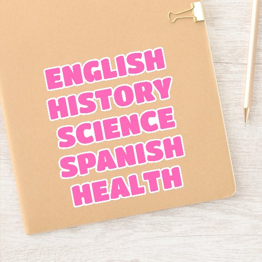 Stickers Sujet de l'école, esthétique (Carnet)