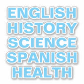 Stickers Sujet de l'école, esthétique (Devant)