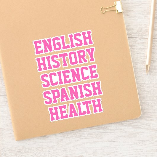 Stickers Sujet de l'école, esthétique (Carnet)