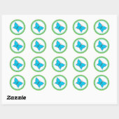 Stickers Summer Blue Butterfly Party (Feuille)