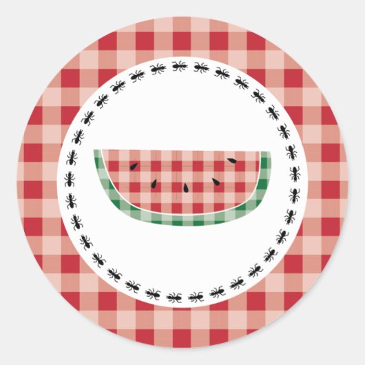 Stickers {Summer Picnic} Watermelon - Rouge (Devant)