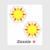 Stickers Sun de demi-taille (Feuille)