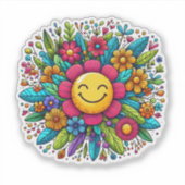 Stickers Sun Floral joyeux (Devant)