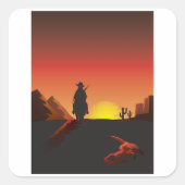 Stickers Sunset Cowboy (Devant)