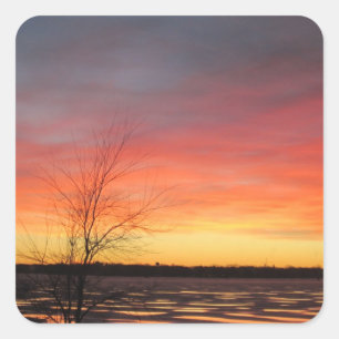 Stickers Sunset du lac Ice - Ensemble de 20
