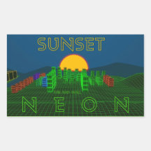 Stickers "SUNSET NEON" du centre commercial Rad Ma